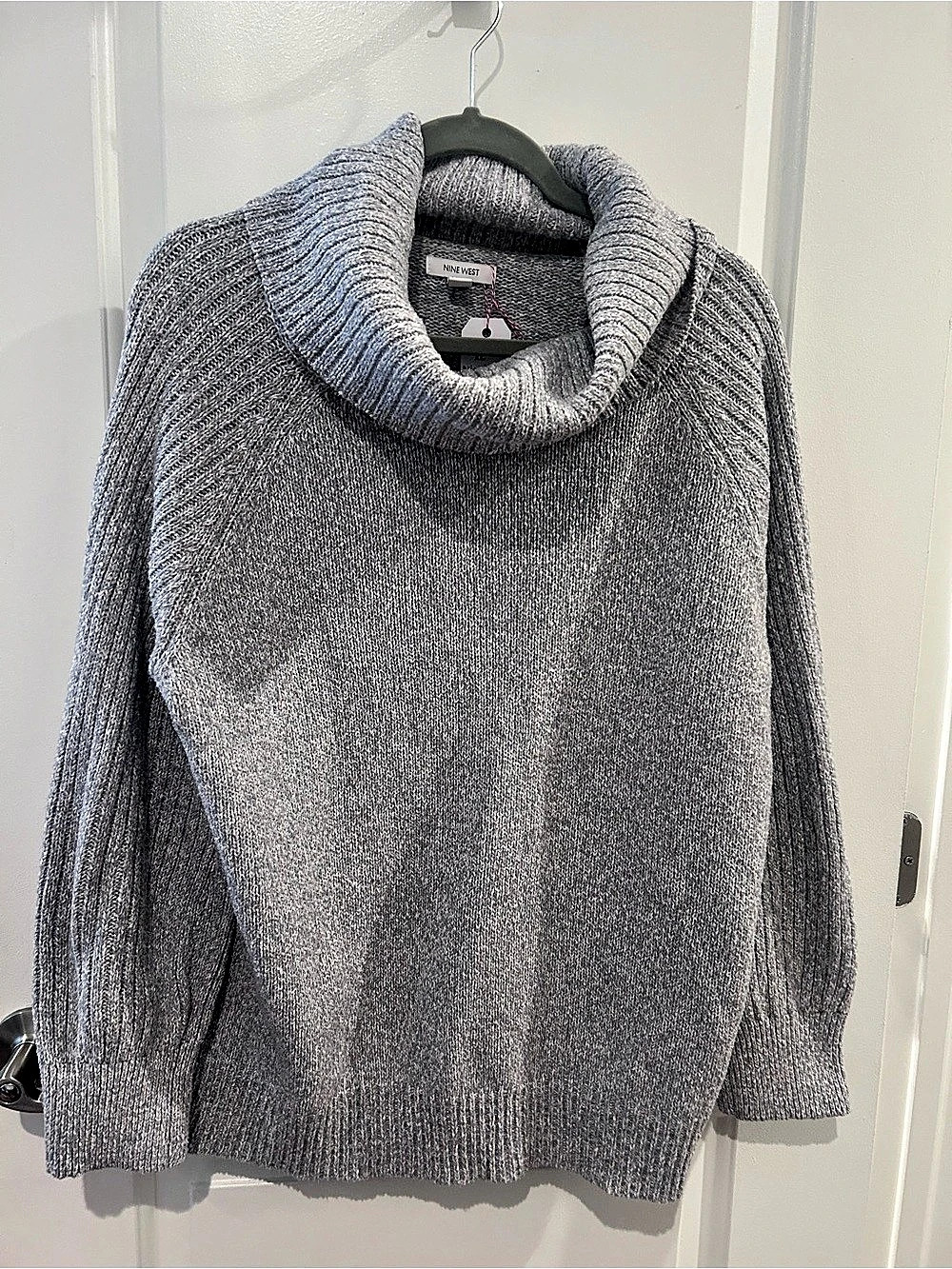 Nine West Cowl Neck Sweater in Gray XL